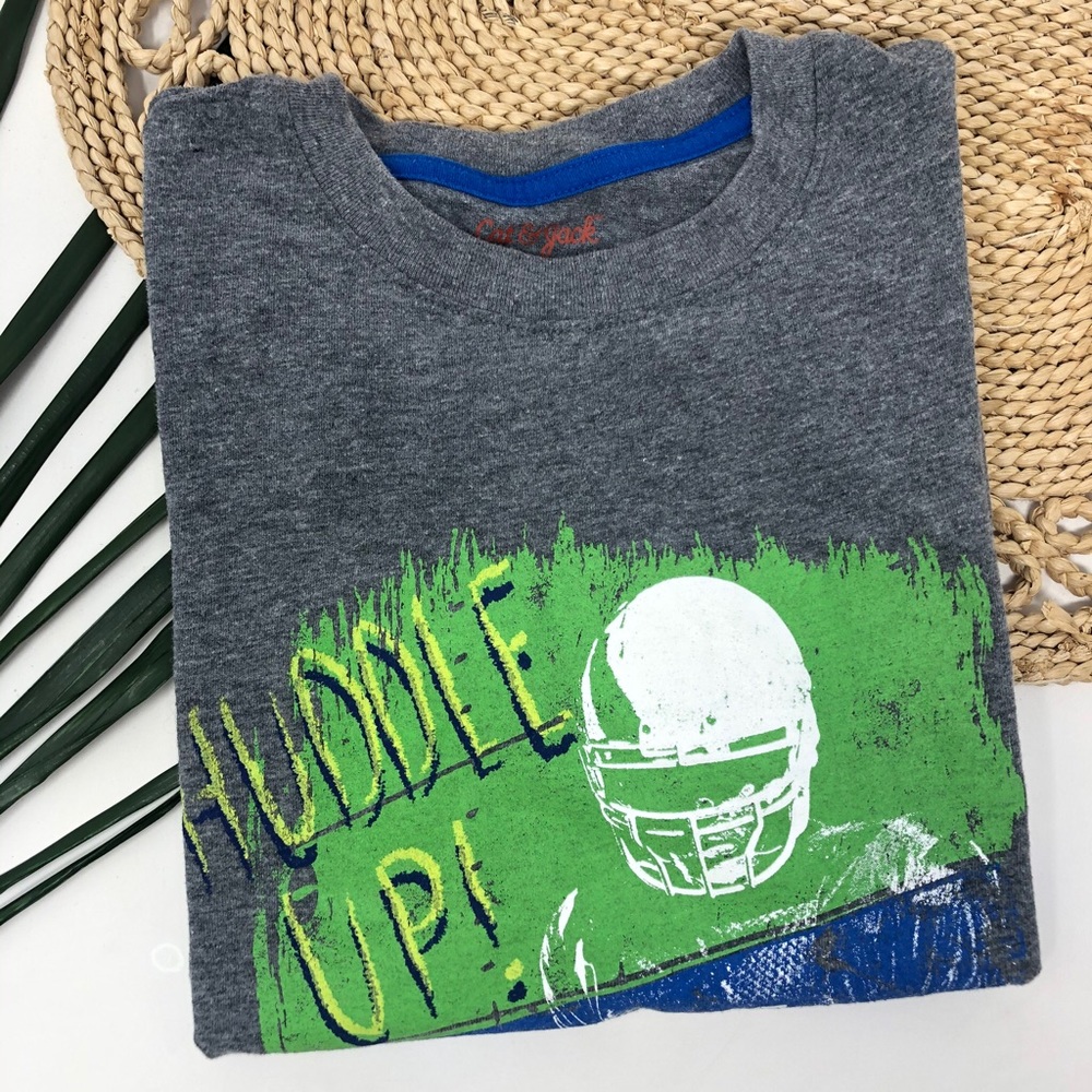Cat & Jack Gray Glow in the Dark Football T-Shirt